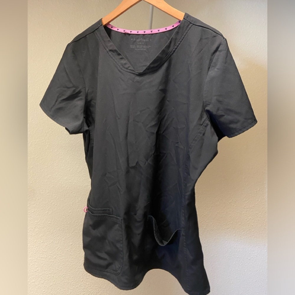 Large Black HeartSoul Scrubs Top